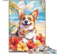 Corgi in vacanza, puzzle da 1000 pezzi per adolescenti, gioco stimolante e interazione tra genitori e figli (26x38cm)