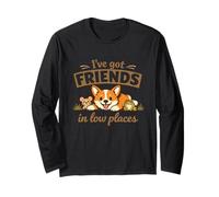 Corgi “I've Got Friends in Low Places” Cute Dog Maglia a Manica