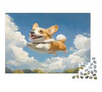 Corgi Jigsaw Puzzle Impossibili 1000Pcs Nube del cielo blu Decorazione Per La Casa. Giochi Rilassamento E Intelligence Per Adulti E Ragazzi Da 14 Anni 1000pcs (75x50cm)