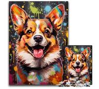 Corgi JigsawPuzzle 1000 pezzi per adulti, puzzle impegnativi, rompicapo fai da te per adolescenti, 26X38CM/10,23x14,96 pollici