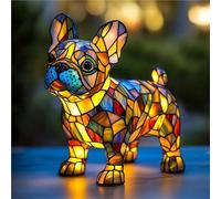 Corgi, lampada da tavolo a forma di bassotto, con USB, luce notturna a LED, in vetro colorato, per comodino, soggiorno, camera da letto, amanti degli animali, decorazione per la casa e l'ufficio