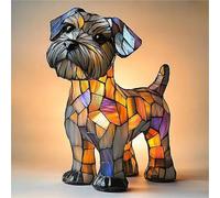 Corgi, lampada da tavolo a forma di bassotto francese, luce notturna USB, in vetro colorato, lampada da tavolo a LED per comodino, soggiorno, camera da letto, amanti degli animali, decorazione per la