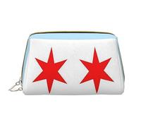 Corgi Leathers - Trousse per trucchi da donna, lavabile, da viaggio, con cerniera, astuccio organizer, Chicago, orizzonte, Taglia unica
