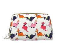 Corgi Leathers - Trousse per trucchi da donna, lavabile, da viaggio, con cerniera, astuccio organizer, Simpatico dinosauro., Taglia unica