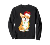 Corgi Luci Albero di Natale Vacanza Amante del Cane Felpa