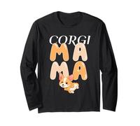 Corgi Mama, Simpatica Opera d'Arte a Forma di Cucciolo, Amante dei Cani Maglia a Manica