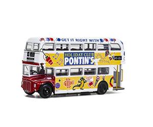 Corgi Modello pressofuso, AEC RM, Blackpool Transport/Pontins, Bianco/Giallo/Rosso