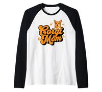 Corgi Mom Cute Dog Lover Pet Animal Abbigliamento per Le Donne Maglia con Maniche Raglan