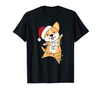 Corgi Natale Animali Fata Luci Con Corgis Maglietta