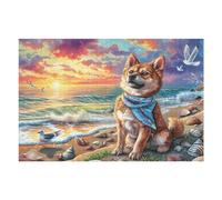 Corgi on Beach Puzzle 1000 Pezzi Idea Regalo Figlio Gioco Educativo Creativo Ragazzi Rilassamento Pressione Ridotta A Scuola 1000 PCS