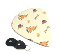 Corgi Pattern Guitar Picks - Set di 6 plettri (0,46 mm/0,71 mm/0,96 mm), adatti per chitarra e ukulele