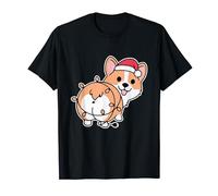 Corgi - Pigiama con luci di Natale con simpatico cucciolo di cane, X-Mas Maglietta