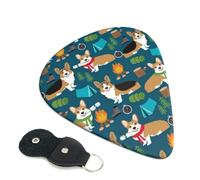 Corgi Plettri per chitarra con stampa, 6 pezzi, plettro per chitarra acustica, elettrica, basso, chitarre acustiche, ukulele, sottili, medi, spesse, 0,46 mm