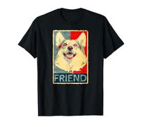 Corgi Pop Art Poster Amico Vintage Amante dei Cani Corgi Maglietta