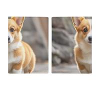 Corgi, Porta passaporto da viaggio, con scomparti per carte di credito e carta d'imbarco, per documenti d'identità e famiglia (20 x 13 cm)
