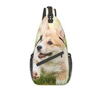 Corgi Puppy Jewel Dragonfly Crossbody Backpack Sling Bag Zaino da trekking da donna per uomo