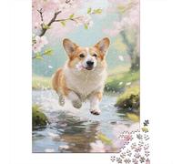 Corgi Puzzle 1000 Pieces Puzzle in Legno The Stream Runs Regali Di Natale Puzzle Paesaggio Puzzle Adulti E Ragazzi Regalo Per Lui E Per Lei +14 Anni 1000pcs (75x50cm)