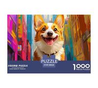 Corgi Puzzle 1000 Piezas Rompecabezas 38x26cm/1000pcs Regalos Para Adultos Y Niños Cartón 100% Reciclado Creative Intelectual Desafío