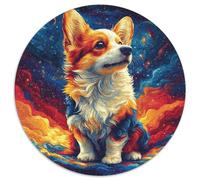 Corgi, puzzle a cerchio rotondo, per adulti e bambini, motivo geometrico, grazioso sollievo difficile, 1000 pezzi (67,5 x 67,5 cm)