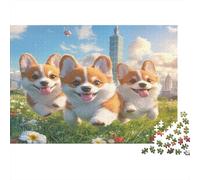 Corgi Puzzle da 1000 pezzi, per adulti e bambini a partire dai 14 anni, puzzle 1000 pezzi (75 x 50 cm)