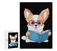 Corgi - Puzzle da lettura per adulti, 300 pezzi, puzzle in legno, idea regalo unica