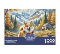 Corgi Puzzle Giochi Edugattoivo 1000 Elementi cane Puzzle Di Autotone Decorazione Perfetta Sfide Divertenti Per Uomini E Donne 38x26cm/1000pcs