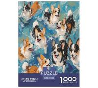 Corgi Puzzle Impossibili 1000Pcs Decorazione Per La Casa. Giochi Rilassamento E Intelligence Per Adulti E Bambini Da 12 Anni 70x50cm/1000pcs
