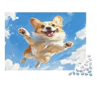 Corgi Puzzle Impossible 1000 Pezzi Nube del cielo blu Decorazione Per La Casa. Giochi Rilassamento E Intelligence Per Adulti E Ragazzi Da 14 Anni 1000pcs (75x50cm)