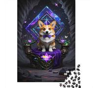 Corgi Puzzle Impossible 1000Pcs Trono magico Decorazione Per La Casa. Rilassamento E Intelligence Per Adulti E Ragazzi Da 14 Anni 1000pcs (75x50cm)