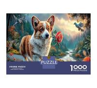 Corgi Puzzle Premium 1000 Pezzi Intrattenimento Familiare Ruscello della Foresta della Valle della Montagna Antistress Cartone Qualità, Regalo Per Amatori Di Puzzle 38x26cm/1000pcs