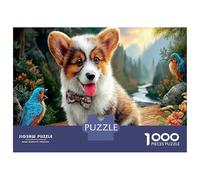 Corgi Puzzle Premium Antistress 1000 Pezzi Cartone Foresta di Montagna Deck Adulti Relax Mentale, Intrattenimento Familiare, Regalo Natale 70x50cm/1000pcs