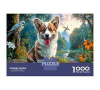 Corgi Puzzle Premium Antistress 1000 Pezzi Relax Mentale Sentiero della Foresta del Lago di Montagna Cartone Qualità Adulti, Intrattenimento Familiare, Regalo Amatori 52x38cm/1000pcs