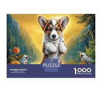 Corgi Puzzle Premium Antistress 1000 Pezzi Relax Mentale Sunset Valle della montagna Cartone Qualità Adulti, Intrattenimento Familiare, Regalo Amatori 38x26cm/1000pcs