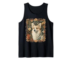 Corgi Ritratto Floreale Stile William Morris Canotta