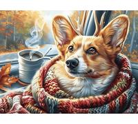 Corgi Rompicapo 1000 Pezzi Per Regalo Di Battesimo Cartone Spesso Per Bambini Colorful Fantasy Wildlife Tema Baby Per Attività Educativa Con Confezione Regalo Da Passatempo 1000 PCS/75x50cm
