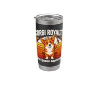 Corgi Royalty La regina approva il tramonto retrò Bicchiere termico in acciaio inox doppia parete