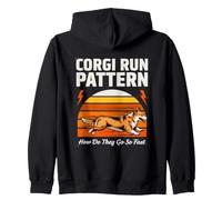 Corgi Run Pattern Come Vanno così Velocemente Felpa con Cappuccio