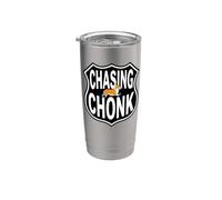 Corgi Runner Funny Chasing Chonk Bicchiere termico in acciaio inox doppia parete