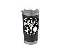 Corgi Runner Funny Chasing Chonk Bicchiere termico in acciaio inox doppia parete