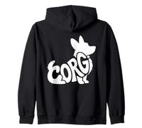 Corgi Silhouette - Minimalista Corgi Dog Lover Felpa con Cappuccio