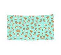 Corgi - Striscione per feste con stampa di simpatico cane, decorazione per Halloween, Natale, esterni, durevole, da appendere per feste e riunioni