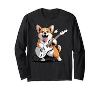 Corgi Suonare Chitarra Rock Star Roll Cozy Corgi Lovers Corgis Maglia a Manica