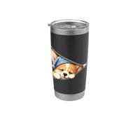 Corgi Welsh Pembroke Puppy con cerniera per cani Bicchiere termico in acciaio inox doppia parete