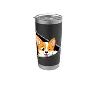 Corgi Welsh Pembroke Puppy con cerniera per cani Bicchiere termico in acciaio inox doppia parete