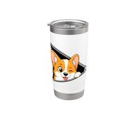 Corgi Welsh Pembroke Puppy con cerniera per cani Bicchiere termico in acciaio inox doppia parete