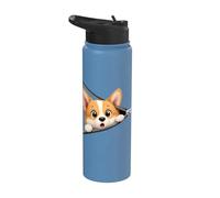 Corgi Welsh Pembroke Puppy con cerniera per cani Stainless Steel Insulated Water Bottle