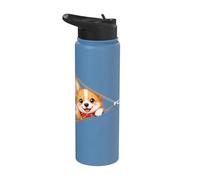 Corgi Welsh Pembroke Puppy con cerniera per cani Stainless Steel Insulated Water Bottle