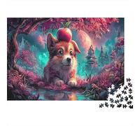 Corgi with Apple on Head Puzzle Pet 1000 Pezzi Per Adulti - Rilassamento E Gioco Familiare, Come Regalo E Decorazione Da Parete 70x50cm/1000pcs