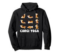 Corgi Yoga Cute Meditation Workout Exercise Dog Mom Gift Felpa con Cappuccio