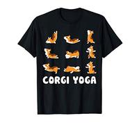 Corgi Yoga Cute Meditation Workout Exercise Dog Mom Gift Maglietta